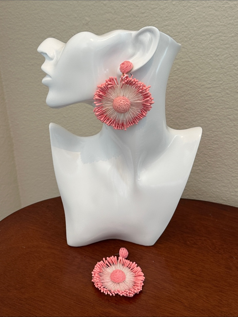 Fashion Jewelry Coral Pink Floral Fringe Drop Earrings - Women Jewelry